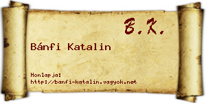 Bánfi Katalin névjegykártya