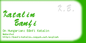 katalin banfi business card